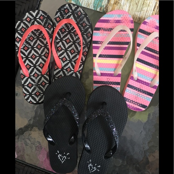 justice girls flip flops